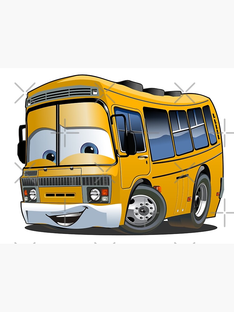 bus de ville de dessin animé