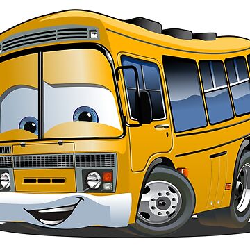 bus de ville de dessin animé