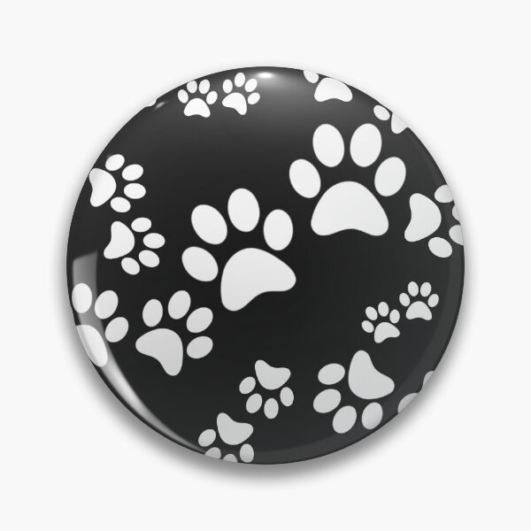 Item preview, BLACK PAW PATTERN MONOCHROME CATS DOGS designed and sold by Bebichic.