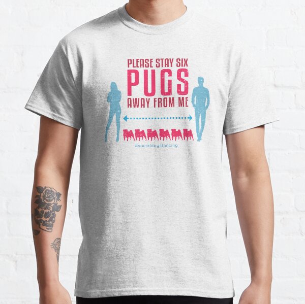 Pug Social Distancing Guide Classic T-Shirt