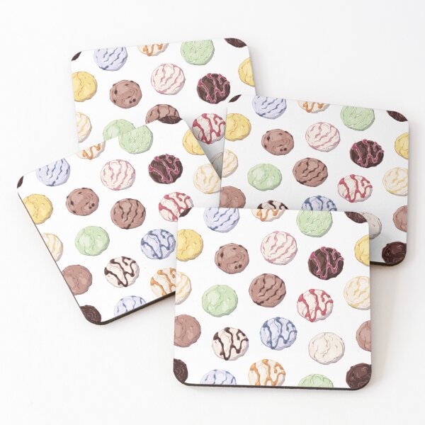 Item preview, Colorful Ice Cream Balls Pattern designed and sold by AnastasiaDesign.