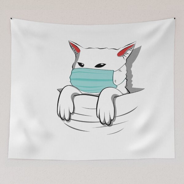 Item preview, Coronavirus Cat Meme Woman Yelling At Table Dinner Pocket Version designed and sold by Mfk Clothes.