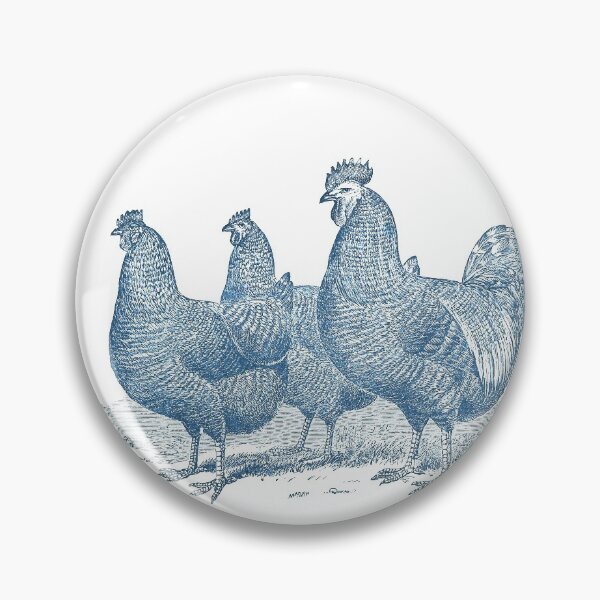 Item preview, Plymouth Rock Chickens and Rooster designed and sold by AntiqueImages.