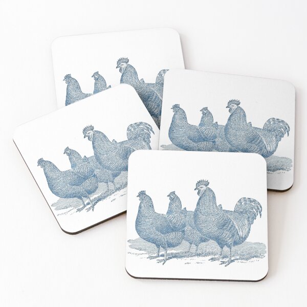 Item preview, Plymouth Rock Chickens and Rooster designed and sold by AntiqueImages.