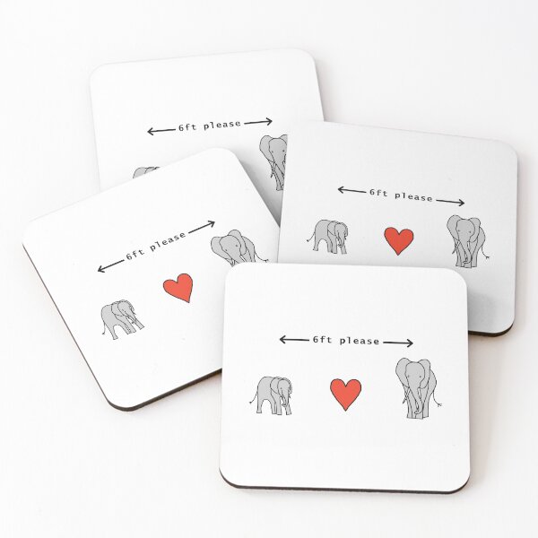 Item preview, Elephant says Keep Your Distance For Now designed and sold by ellenhenry.