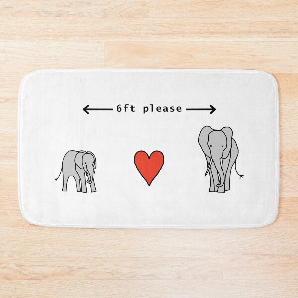 Item preview, Elephant says Keep Your Distance For Now designed and sold by ellenhenry.