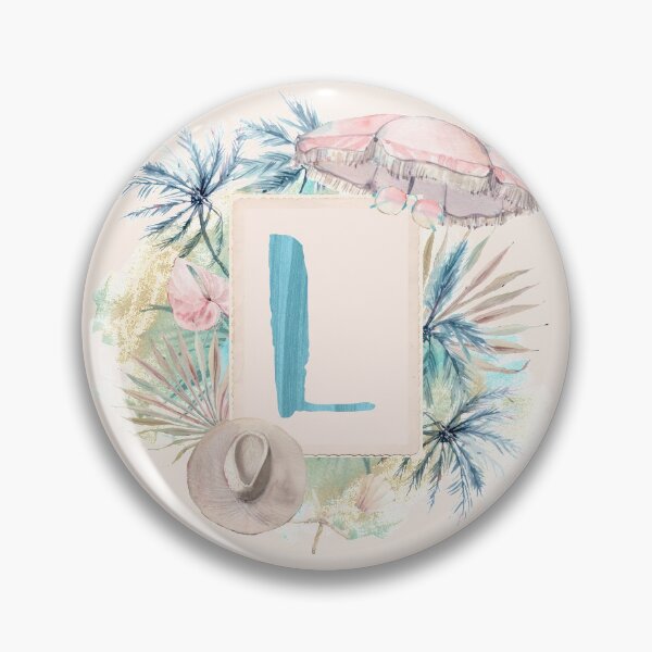Item preview, At The Beach Monogram L designed and sold by PrettyPersonal.