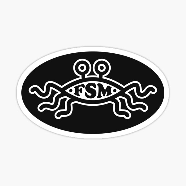 Item preview, FSM - Flying Spaghetti Monster - Logo - dark designed and sold by Skullz23.