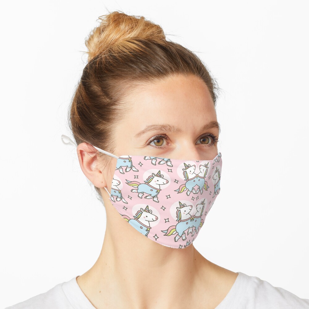 Niedliches Einhorn Design Geschenk mit Einhorn Muster Maske