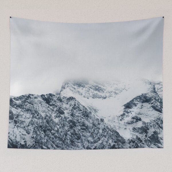 Item preview, Stunning snowy mountains covered by clouds designed and sold by Patrik Lovrin.