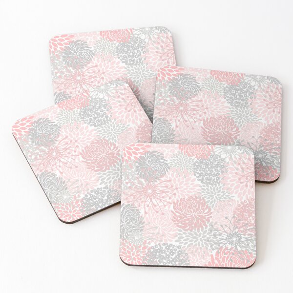 Item preview, Floral Bloom Mix, Pink and Gray designed and sold by meggydesigns.
