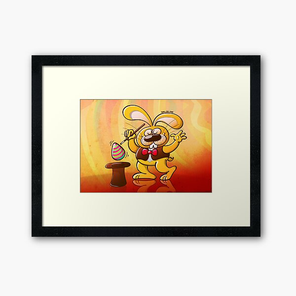 Magician Easter Bunny Framed Art Print
