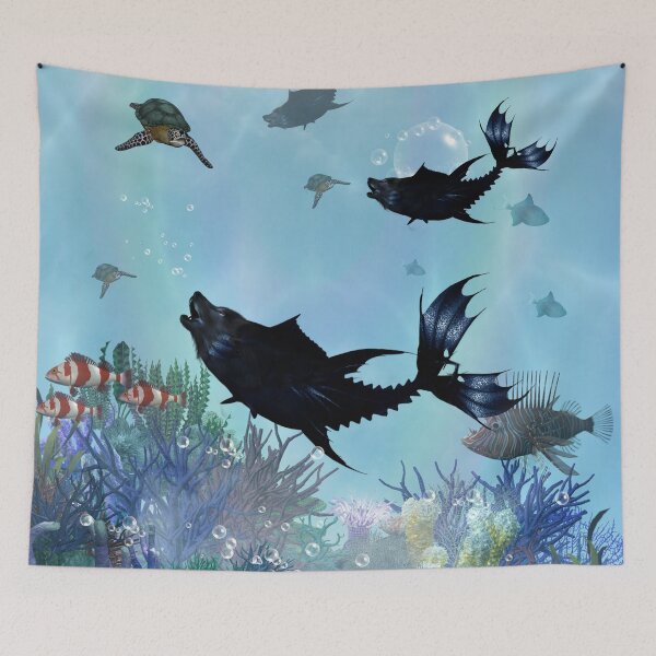 Item preview, Awesome dark wolffish in the deep ocean designed and sold by nicky2342.