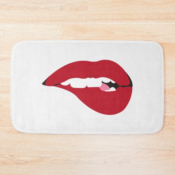 Item preview, Illustrated biting red lips sexy lipstick designed and sold by javes93.