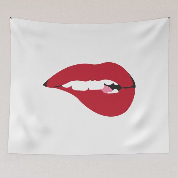 Item preview, Illustrated biting red lips sexy lipstick designed and sold by javes93.