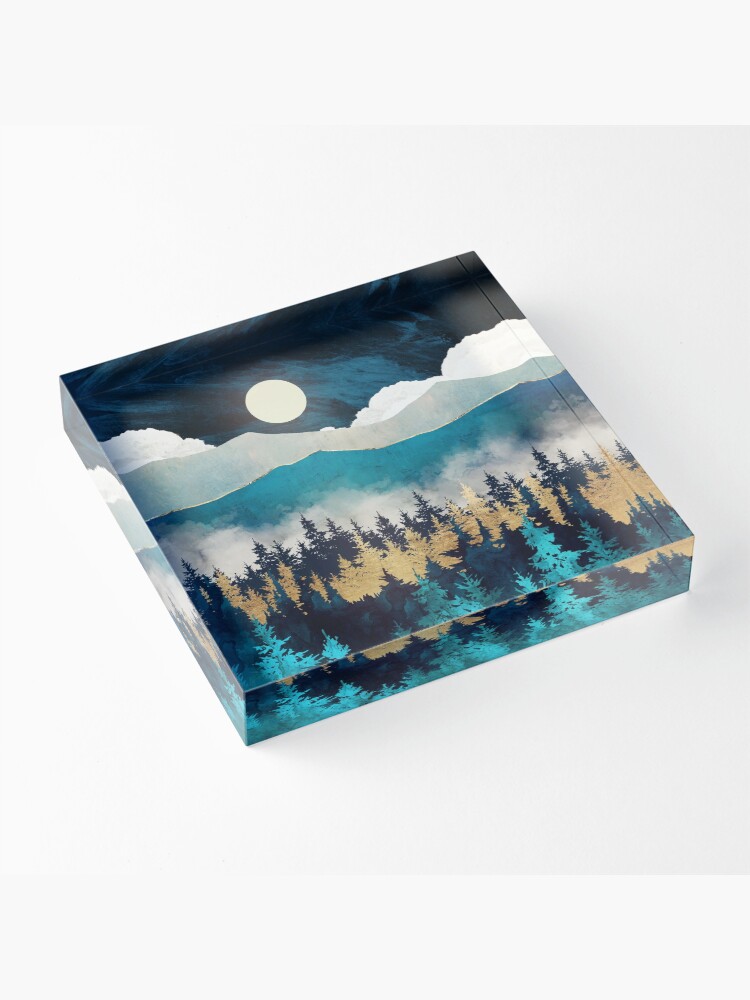 Thumbnail 3 of 5, Acrylic Block, Evening Mist designed and sold by spacefrogdesign.