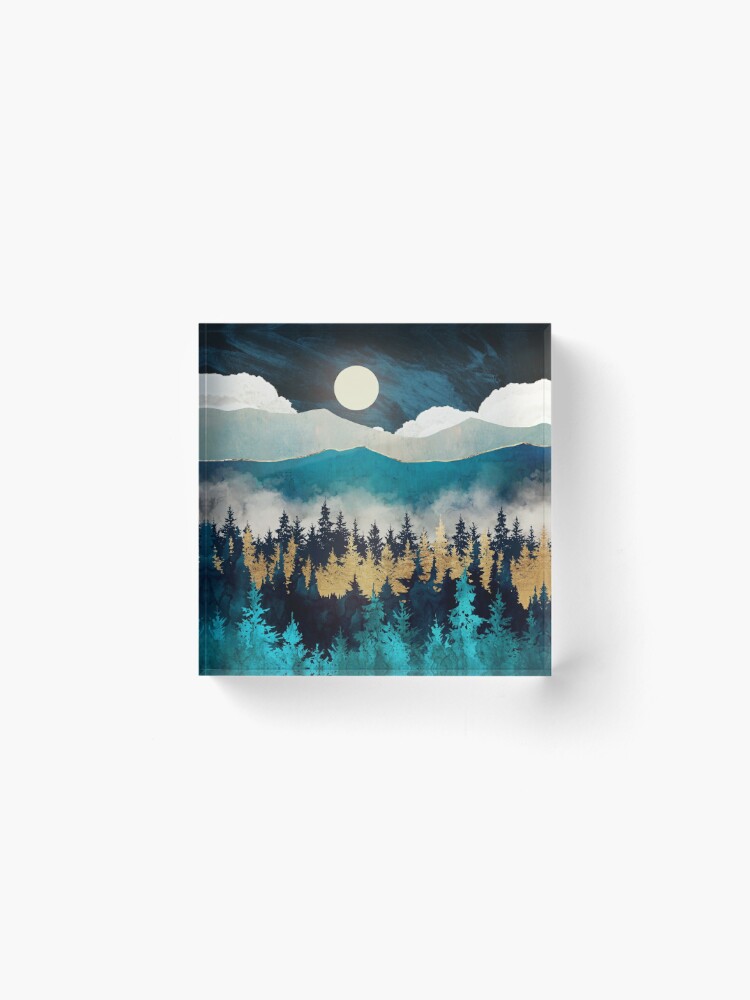 Acrylic Block, Evening Mist designed and sold by spacefrogdesign