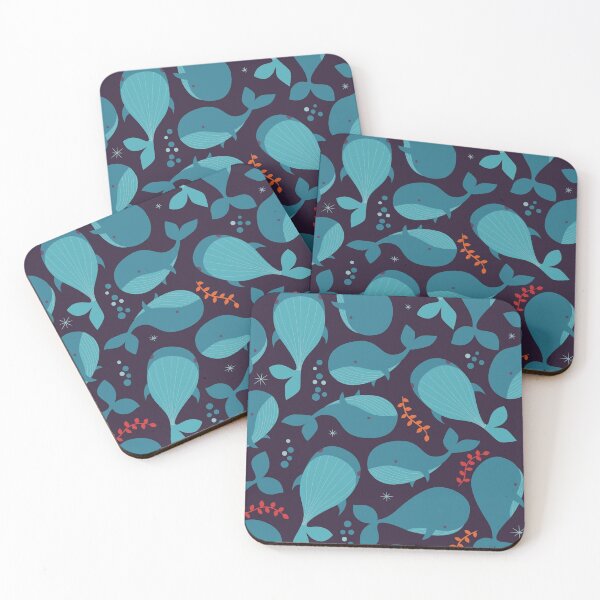 Item preview, Cute Whales Pattern designed and sold by AnastasiaDesign.