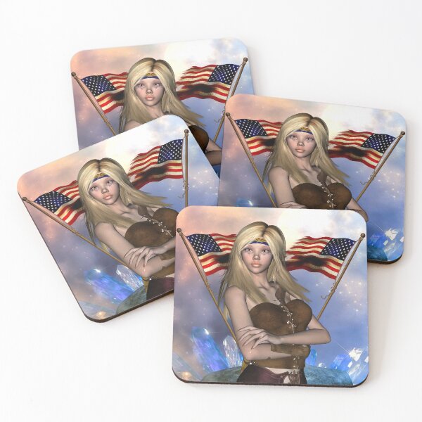 Item preview, Wonderful girl with the flag of USA designed and sold by nicky2342.