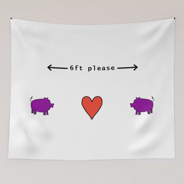 Item preview, Pig says Keep Your Distance For Now designed and sold by ellenhenry.
