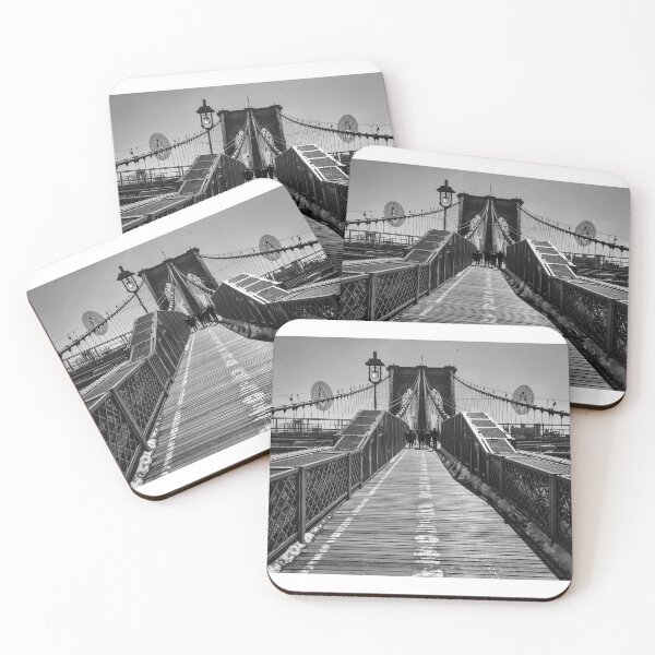 Item preview, On the Brooklyn Bridge in monochrome  designed and sold by eriksownphoto.