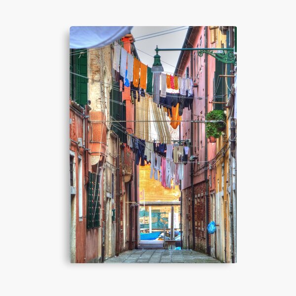 Clotheslines In Venice Italy Canvas Print