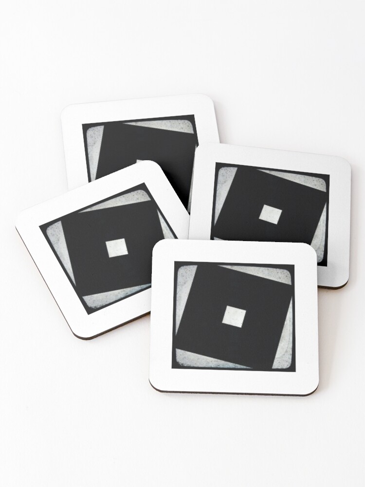 Roblox Logo New Coasters Set Of 4 By Pikselart Redbubble - roblox logo gray