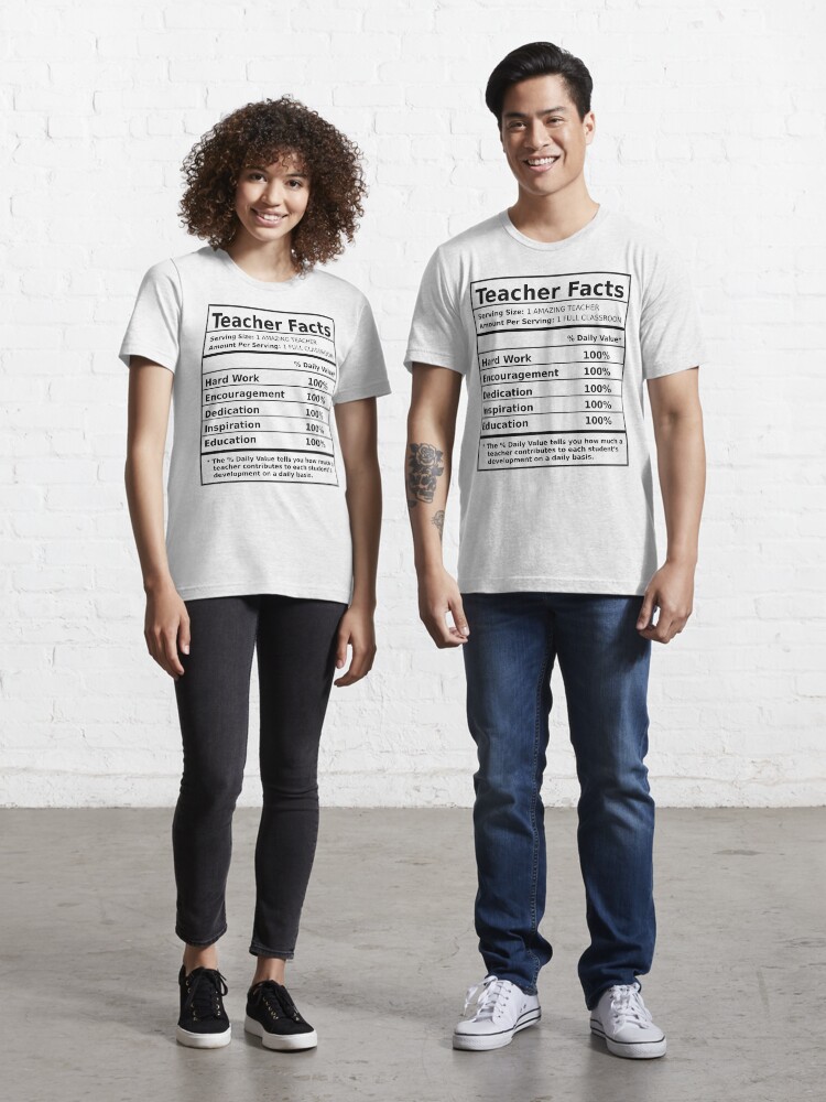 Thumbnail 1 of 7, Essential T-Shirt, Teacher Facts designed and sold by wantneedlove.