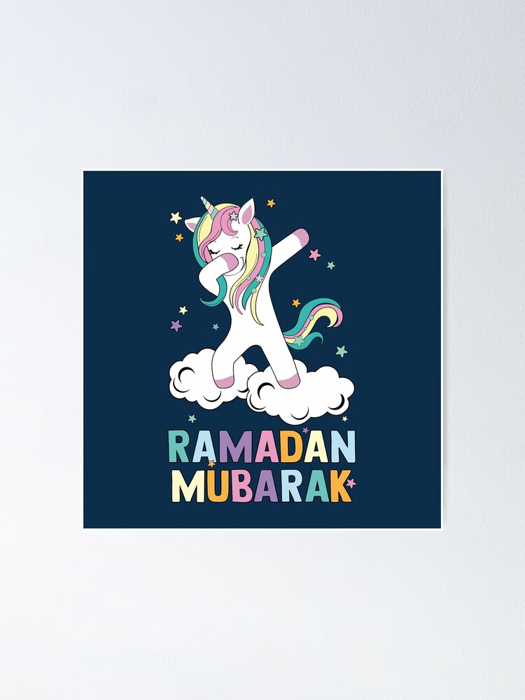 Dabbing Unicorn Ramadan Mubarak T-Shirt Dabbing Unicorn Ramadan Mubarak T-Shirt