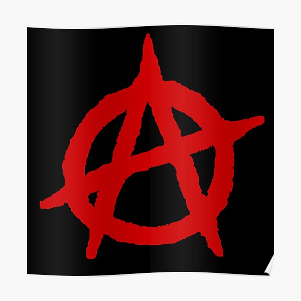 Anarchy Symbol Poster By Radvas Redbubble