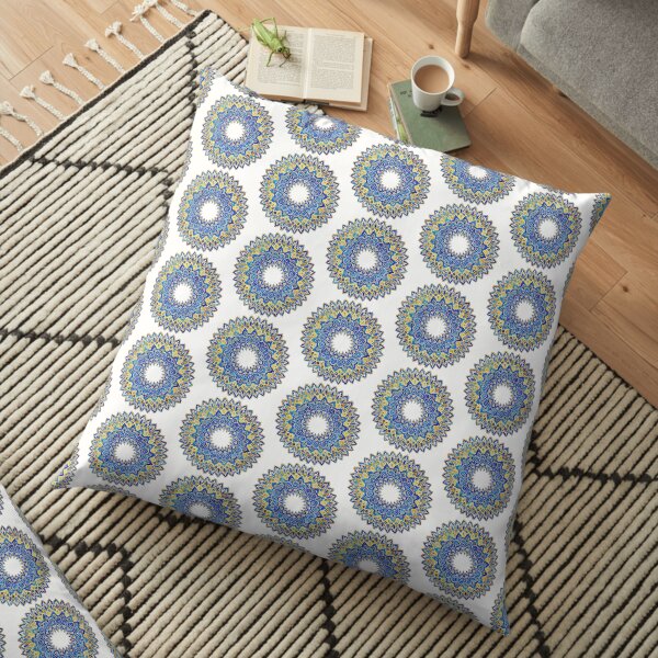 The Blue and Gold Floor Pillow