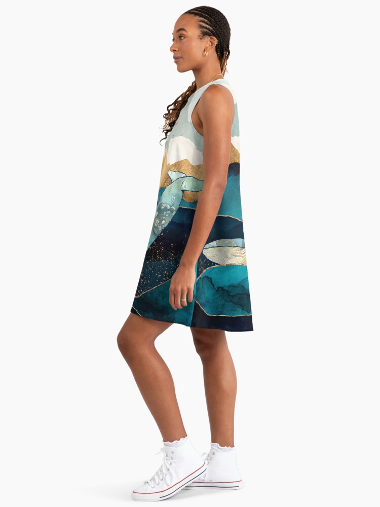 blue dress for baby girl Pastel Whale Dress – Lillie & Lilah main image 1