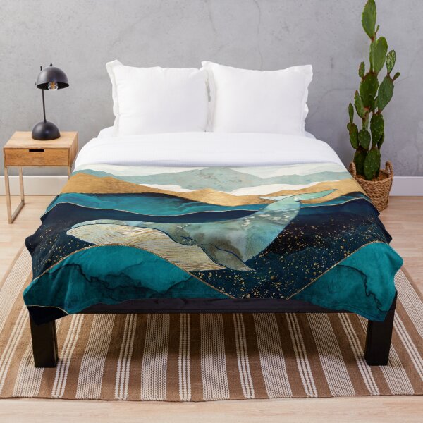 Blue Whale Throw Blanket