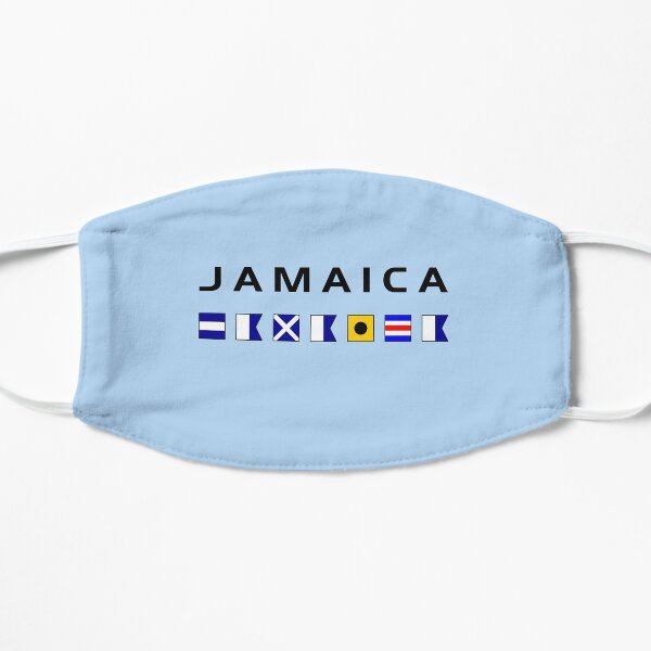 Banderas de navegación marítima náutica de Jamaica de color claro Mascarilla