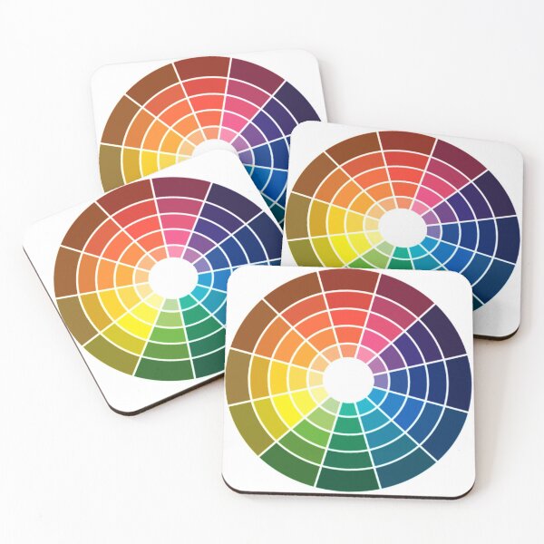 Colour wheel tints tones and shades Coasters (Set of 4)