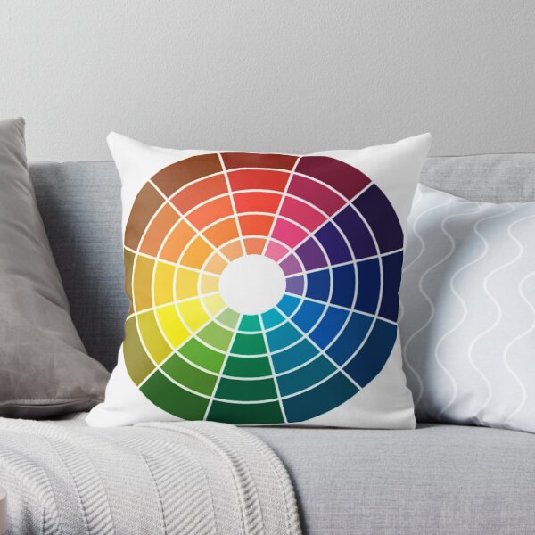 Colour wheel tints tones and shades Throw Pillow