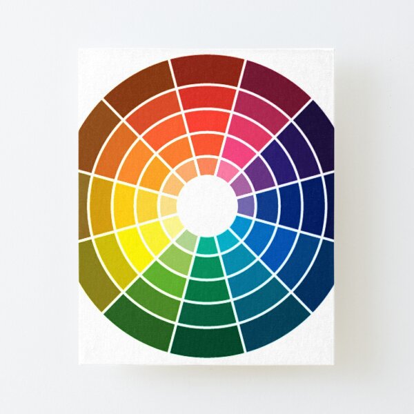 Colour wheel tints tones and shades Canvas Mounted Print