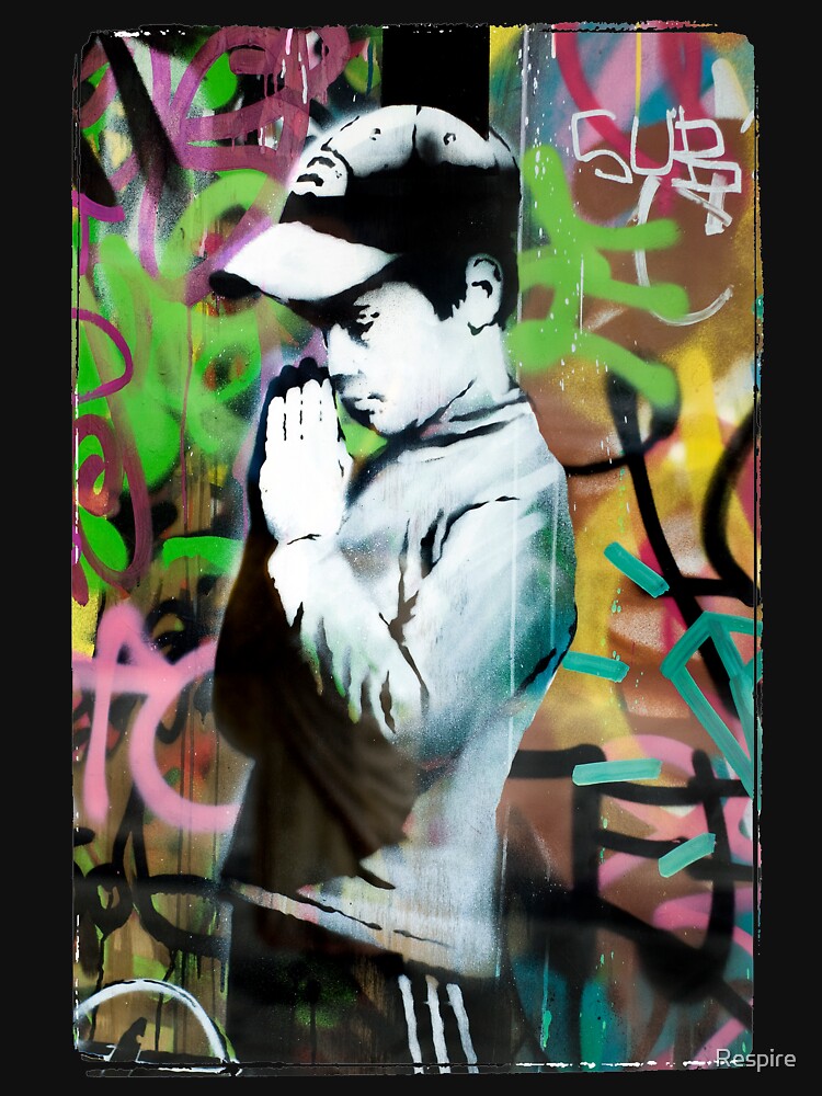 Banksy Prayer by Respire