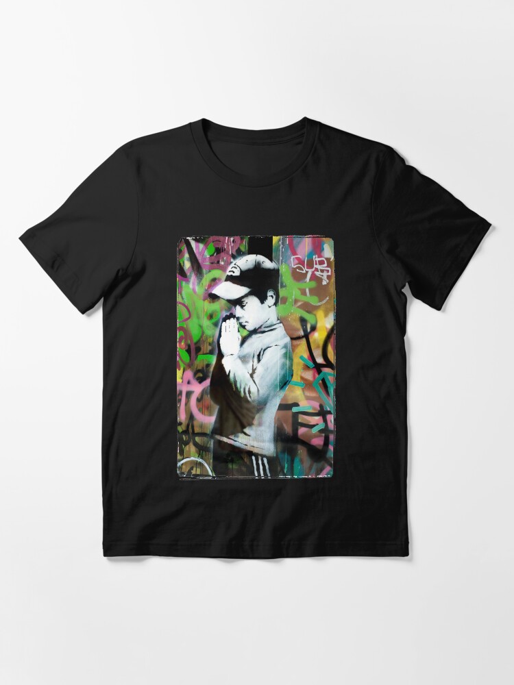 Alternate view of Banksy Prayer Essential T-Shirt