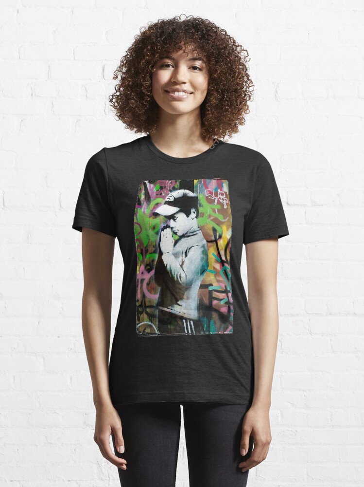 Alternate view of Banksy Prayer Essential T-Shirt