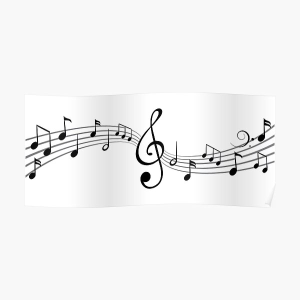 Music Staff Poster For Sale By Ssduckman Redbubble