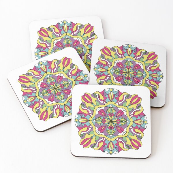 Item preview, Mandala Colorido Amarillo Rosa Verde Azul designed and sold by Pamelak58.