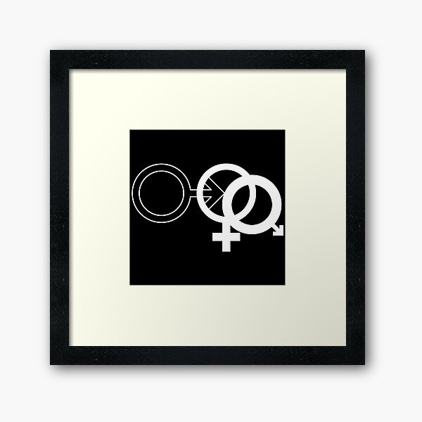 Cuckold Symbol Pattern Dark Framed Art Print For Sale By Dominus Redbubble