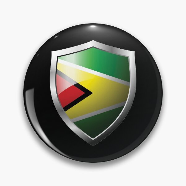 Item preview, Strong Guyana Bissau Flag Shield Country designed and sold by HelloFromAja.