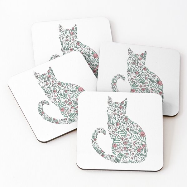 Item preview, Floral Cat Silhouette designed and sold by famorack.