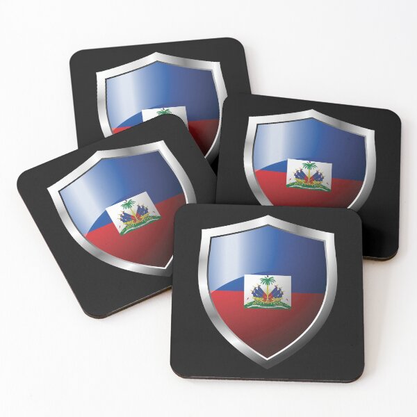 Item preview, Strong Haiti Flag Shield Country designed and sold by HelloFromAja.
