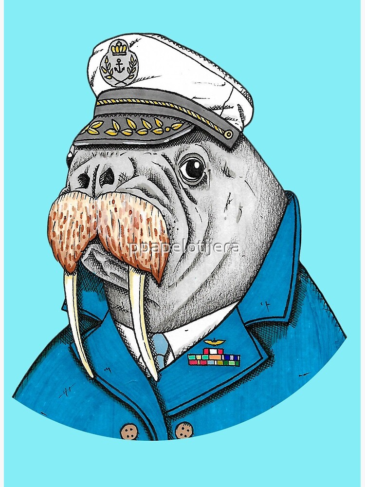 "Walrus captain" Poster by ppapelotijera | Redbubble