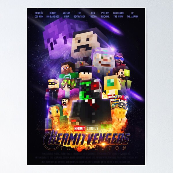 Item preview, Hermitvengers - The Button | Hermitcraft designed and sold by aDrain76.