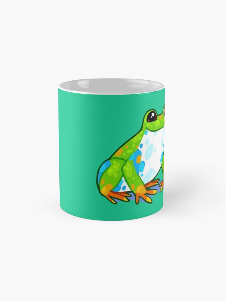 Alternate view of "It's a good world because you're in it" Frog Mug