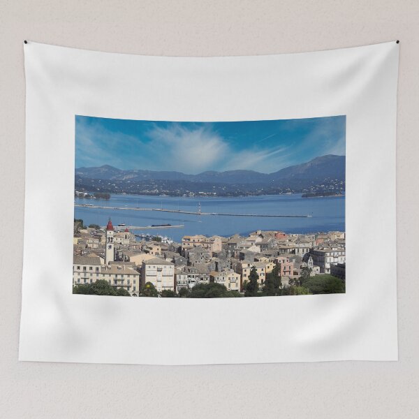 Item preview, Corfu town Kerkyra cityscape Greece designed and sold by goceris.